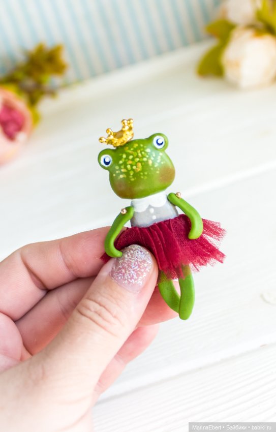 Лягушечка Сузан — Авторские миниатюрные куклы: лепка (фото 4)