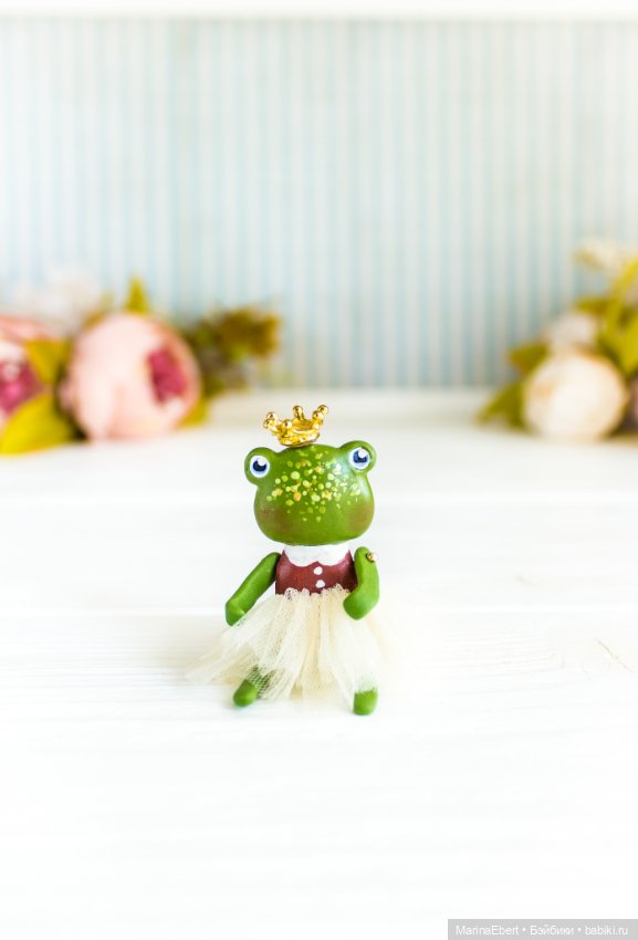 Лягушечка Бриджит — Авторские миниатюрные куклы: лепка (фото 4)