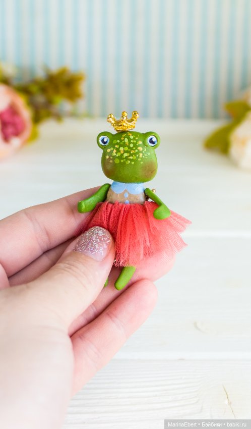 Лягушечка Тэсс — Авторские миниатюрные куклы: лепка (фото 7)