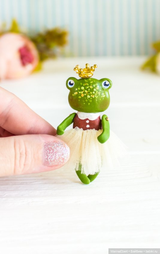 Лягушечка Бриджит — Авторские миниатюрные куклы: лепка (фото 8)