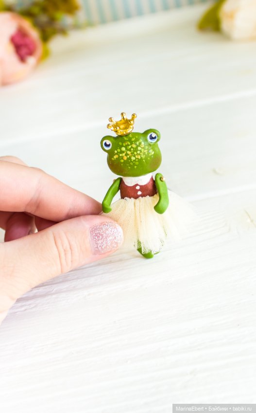 Лягушечка Бриджит — Авторские миниатюрные куклы: лепка (фото 9)