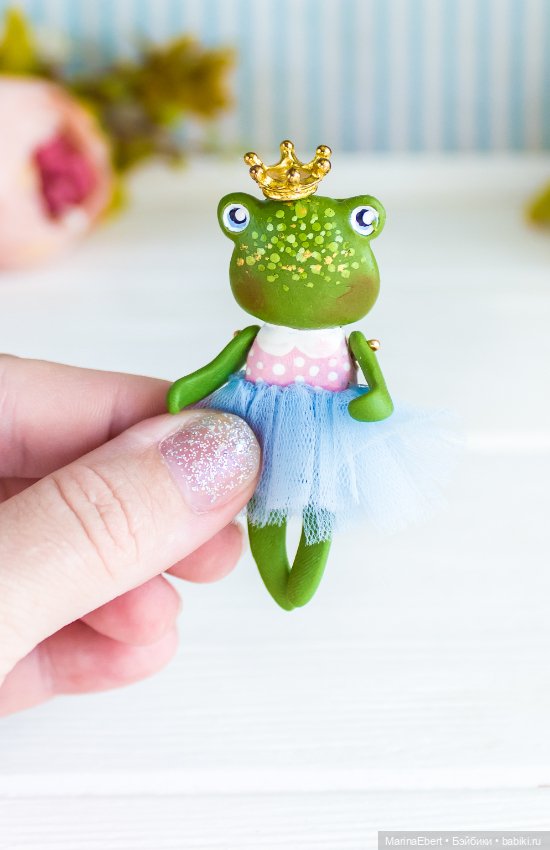 Лягушечка Сиселия — Авторские миниатюрные куклы: лепка (фото 3)