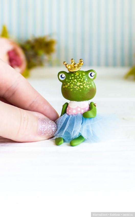 Лягушечка Сиселия — Авторские миниатюрные куклы: лепка (фото 8)