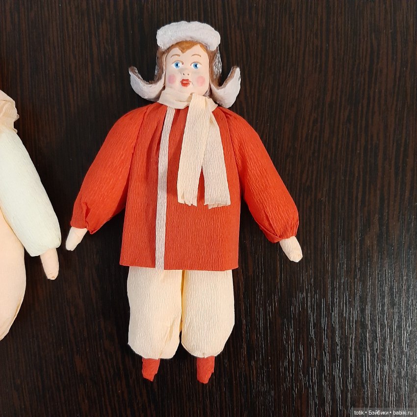 Елочные игрушки из гофрированной бумаги в советском стиле (фото 4)