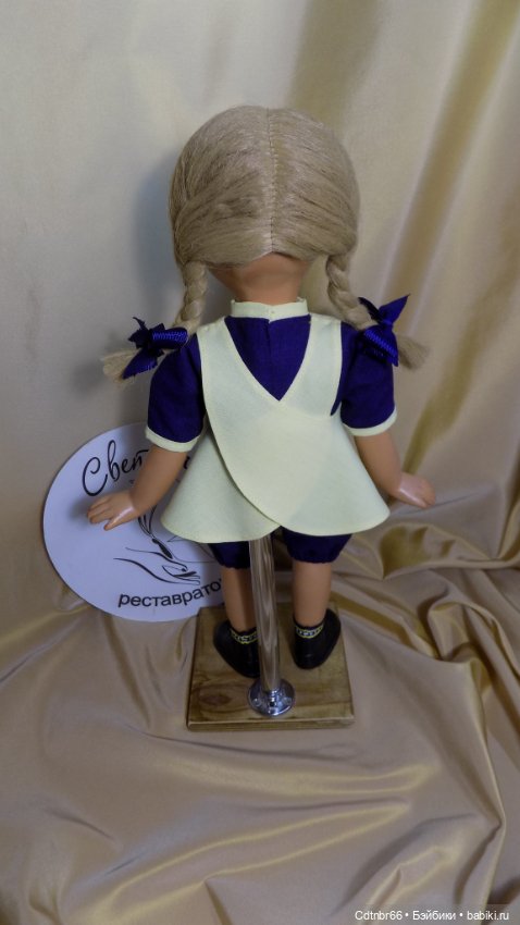 Реставрация опилочной куклы СССР Танюши. Финал (фото 10)