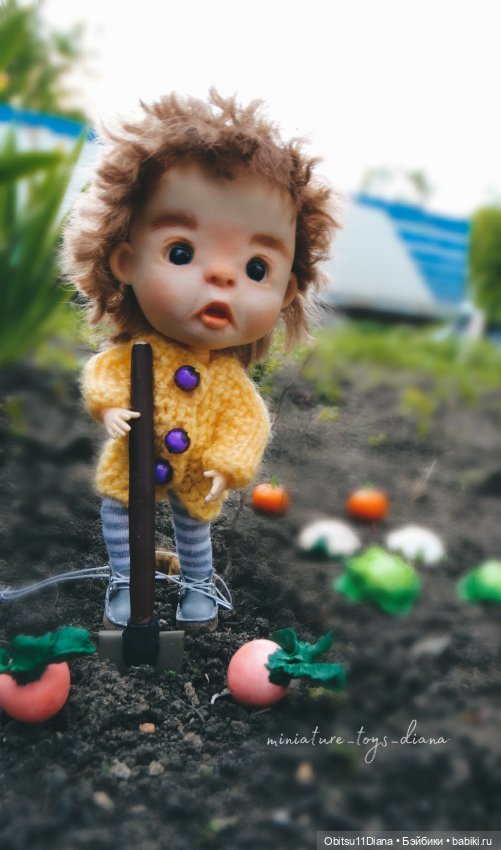 Фотосессия в огороде — Куклы и тела Obitsu 11 (Ob11): гибриды (фото 5)