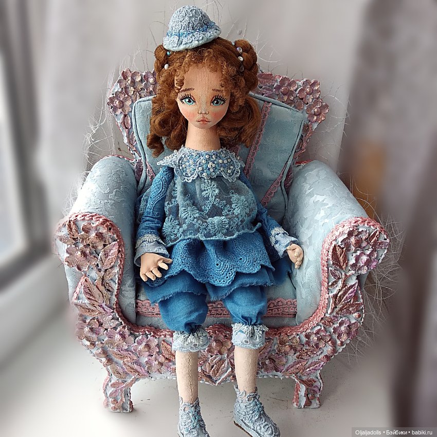 Кресло для куклы, модель барокко - цветочный вальс (фото 6)