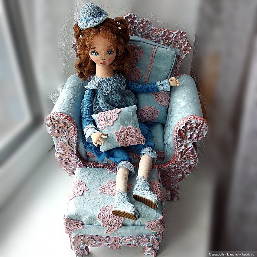 Кресло для куклы, модель барокко - цветочный вальс (фото 7)