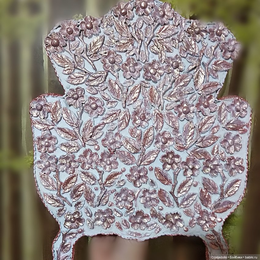 Кресло для куклы, модель барокко - цветочный вальс (фото 3)