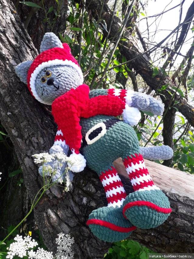 Зимний кот в лете — Вязаные игрушки и амигуруми: крючком (фото 4)
