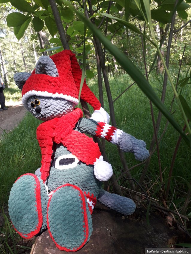 Зимний кот в лете — Вязаные игрушки и амигуруми: крючком (фото 8)
