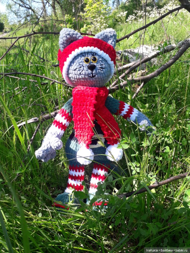 Зимний кот в лете — Вязаные игрушки и амигуруми: крючком (фото 2)