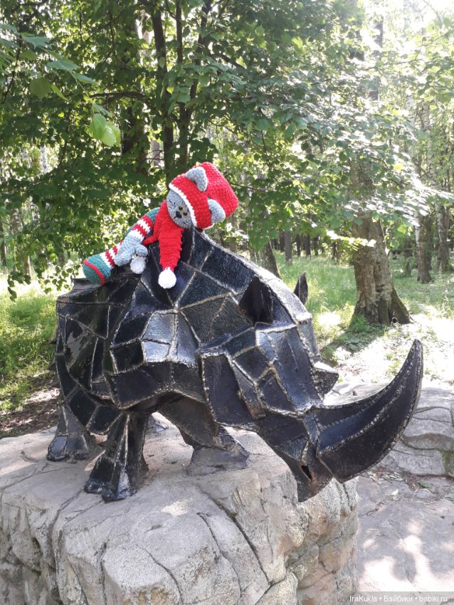 Зимний кот в лете — Вязаные игрушки и амигуруми: крючком