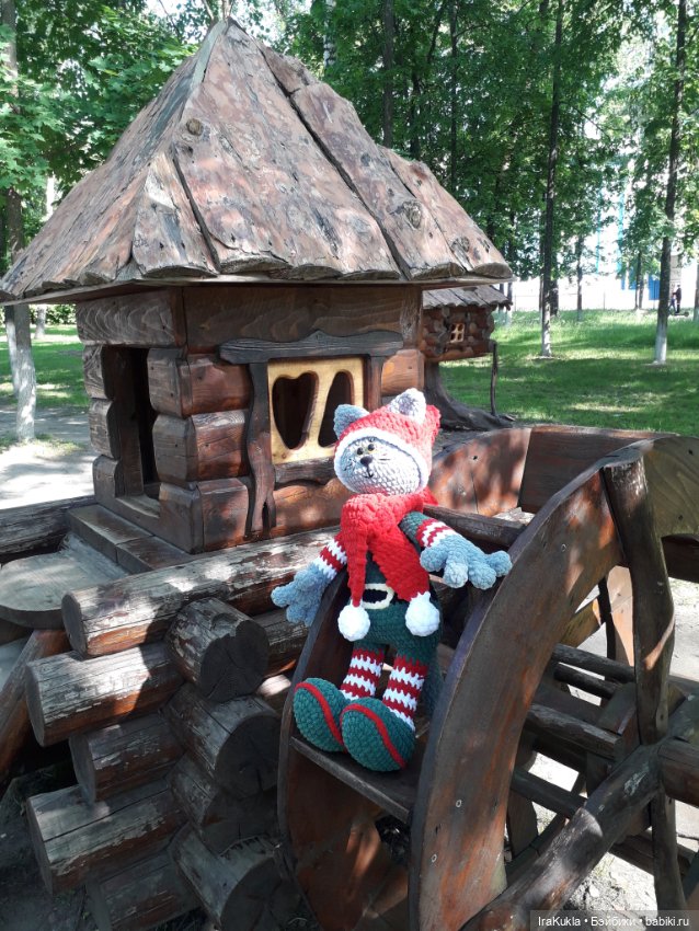 Зимний кот в лете — Вязаные игрушки и амигуруми: крючком (фото 10)