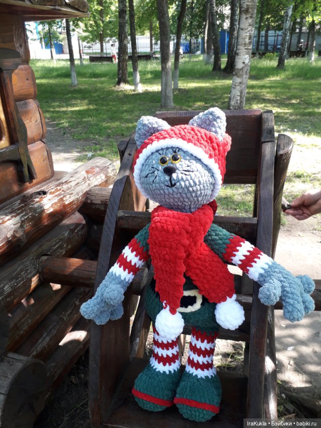 Зимний кот в лете — Вязаные игрушки и амигуруми: крючком (фото 9)