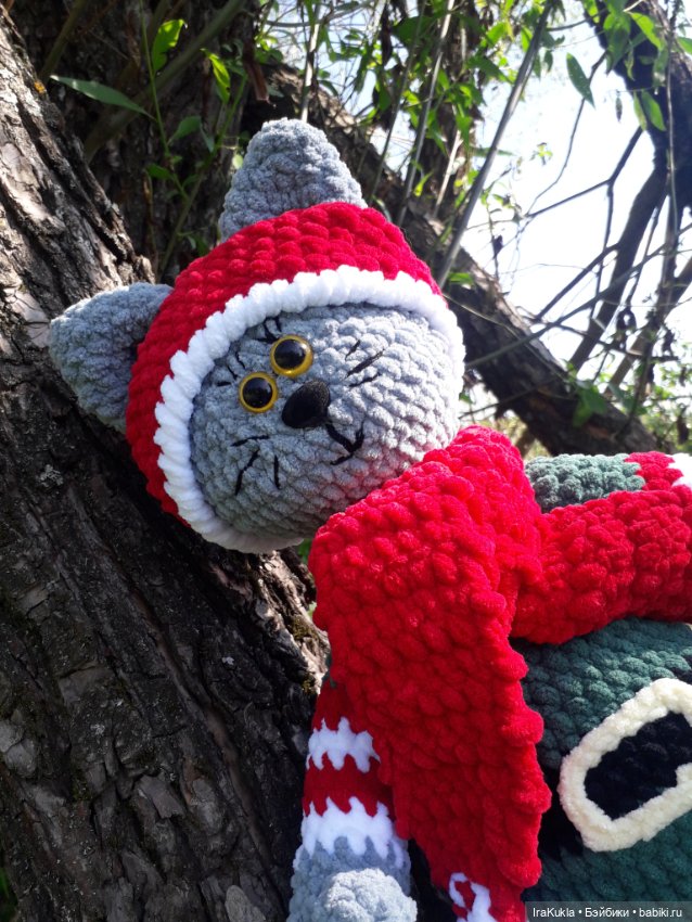 Зимний кот в лете — Вязаные игрушки и амигуруми: крючком (фото 5)