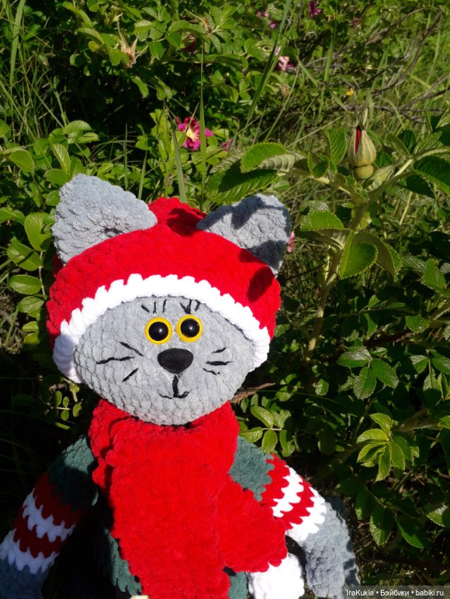 Зимний кот в лете — Вязаные игрушки и амигуруми: крючком (фото 3)