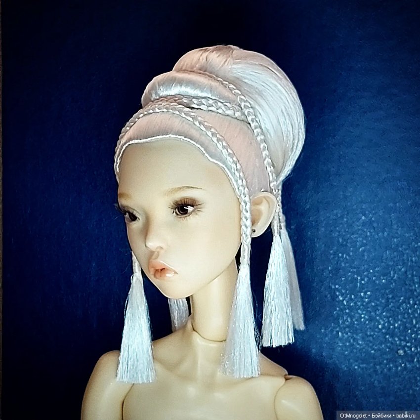 Ювелирный парик Ot Mnogolet "Кокон" цвета Пломбир (фото 4)