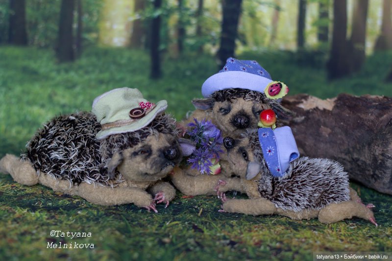Ежкина семейка — Авторские мишки Тедди и друзья: фото (фото 4)