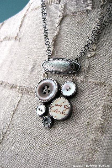 Летние украшения из пуговиц в бохо-стиле (фото 2)