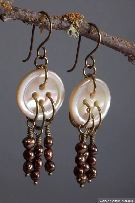 Летние украшения из пуговиц в бохо-стиле