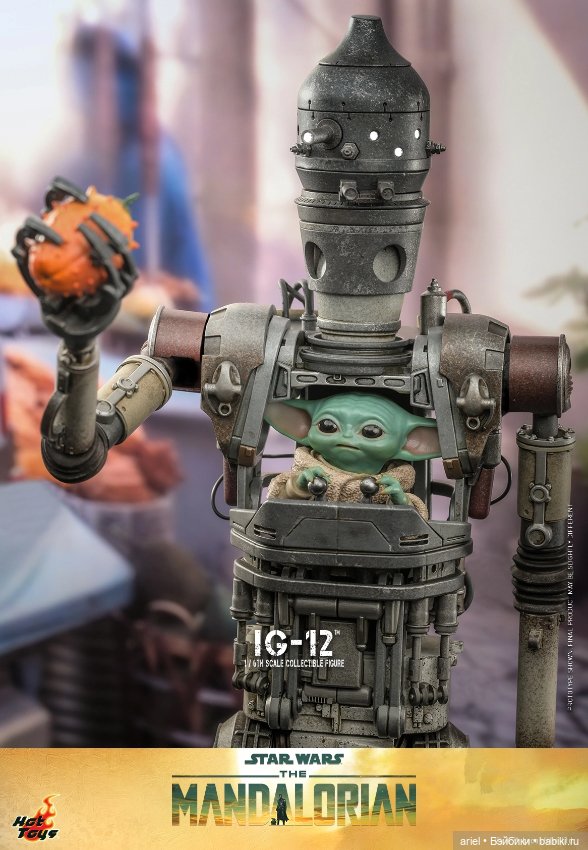 Hot Toys анонсировали фигурку дроида IG-12 с Грогу и Анзелланским кузнецом по мотивам 3 сезона сериала «Мандалорец» (фото 2)