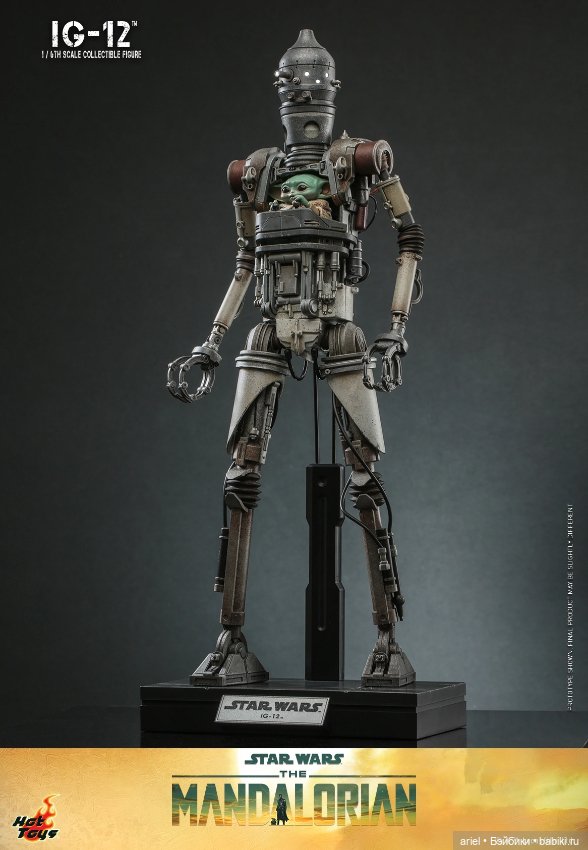 Hot Toys анонсировали фигурку дроида IG-12 с Грогу и Анзелланским кузнецом по мотивам 3 сезона сериала «Мандалорец» (фото 9)