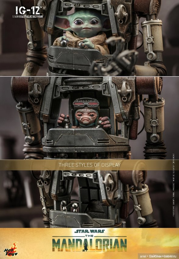 Hot Toys анонсировали фигурку дроида IG-12 с Грогу и Анзелланским кузнецом по мотивам 3 сезона сериала «Мандалорец» (фото 8)