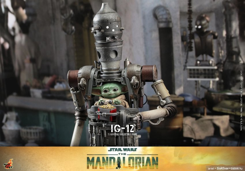 Hot Toys анонсировали фигурку дроида IG-12 с Грогу и Анзелланским кузнецом по мотивам 3 сезона сериала «Мандалорец» (фото 4)