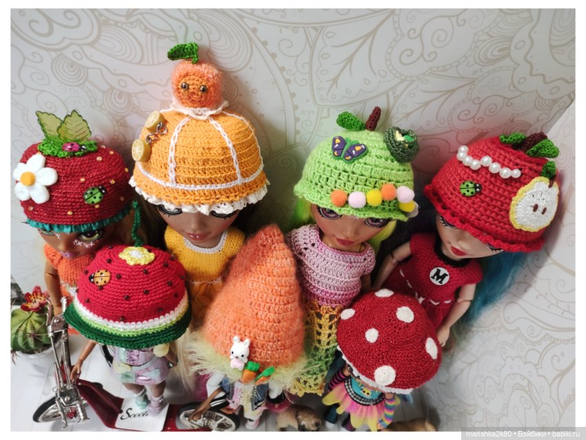 Шапки для кукол 2 — Одежда и обувь для кукол своими руками: фото (фото 7)