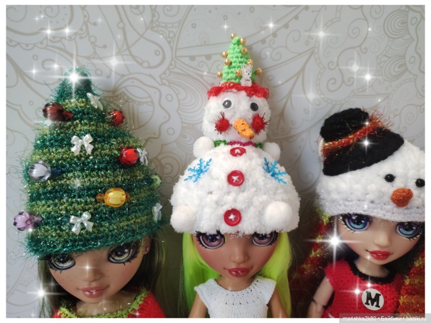 Шапки для кукол 2 — Одежда и обувь для кукол своими руками: фото (фото 10)