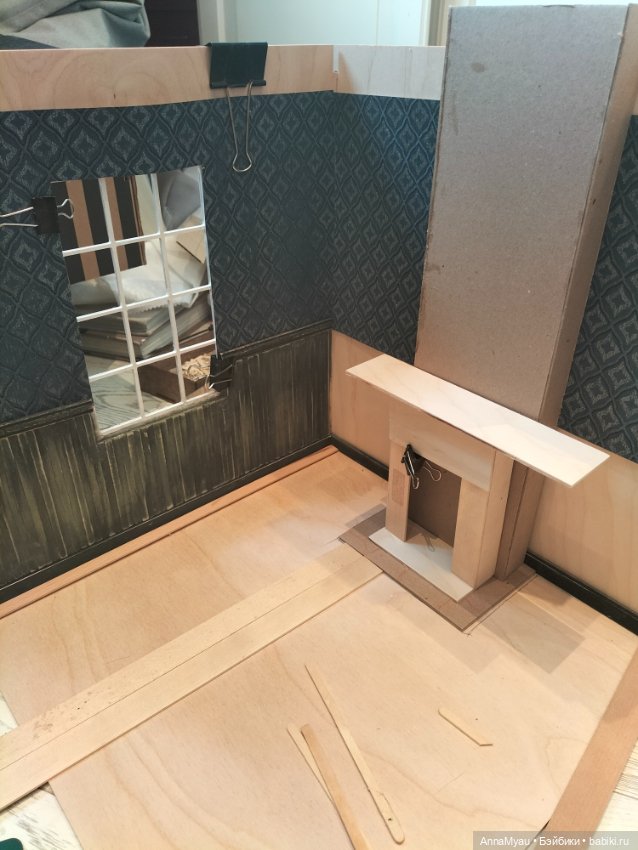 О бедном камине замолвите слово, или румбокс "гостиная в Паучем тупике" часть 2 (фото 2)