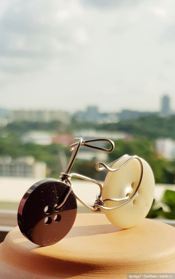 Велосипеды из пуговиц для хорошего настроения