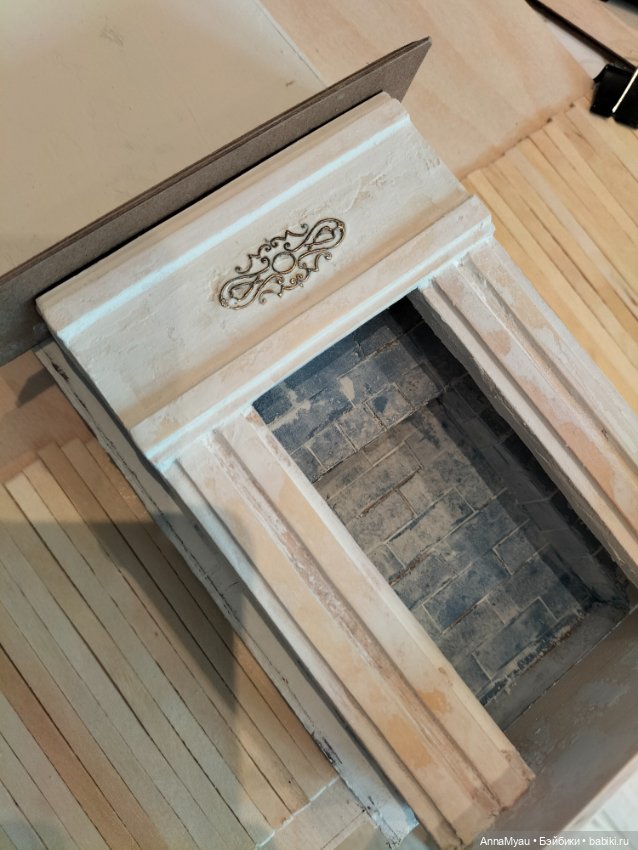 Камин и стены в румбокс "гостиная в паучем тупике" (фото 8)