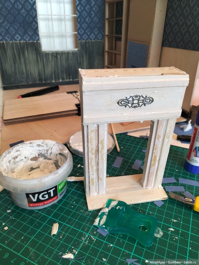 Камин и стены в румбокс "гостиная в паучем тупике" (фото 5)