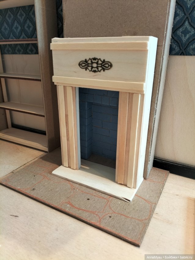 Камин и стены в румбокс "гостиная в паучем тупике" (фото 4)