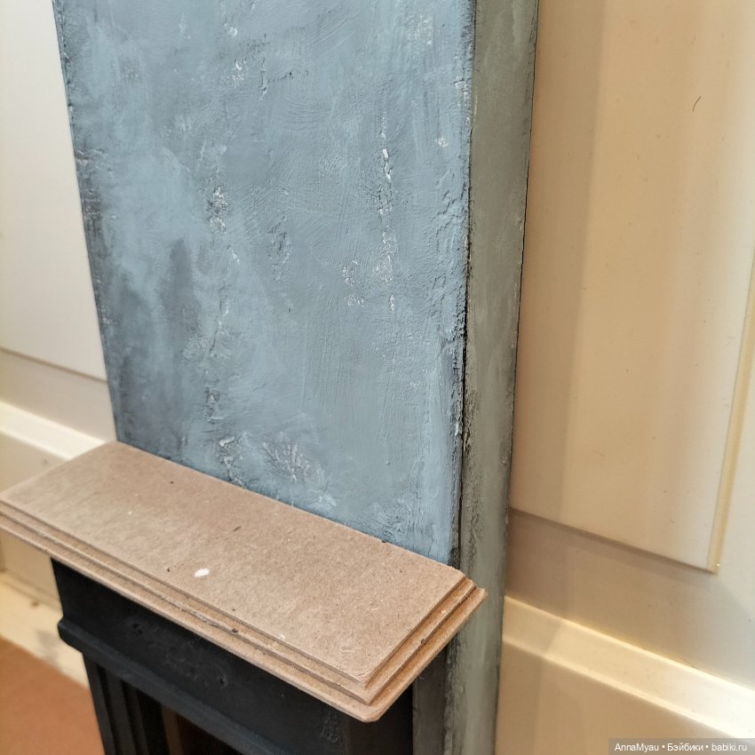 Камин в гостиной в Паучем тупике - покраска (фото 9)