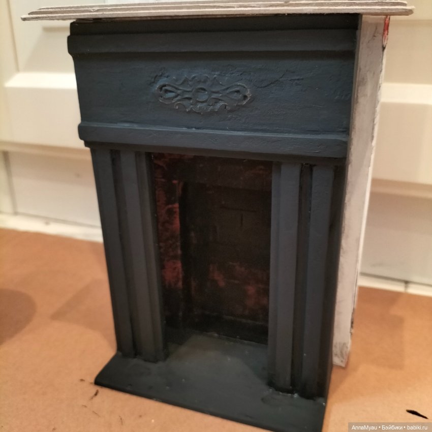 Камин в гостиной в Паучем тупике - покраска (фото 4)