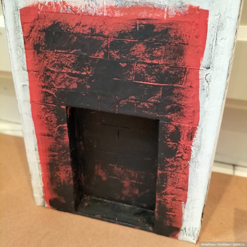 Камин в гостиной в Паучем тупике - покраска (фото 2)