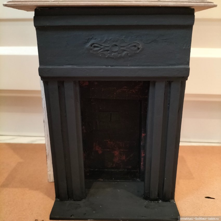 Камин в гостиной в Паучем тупике - покраска (фото 5)