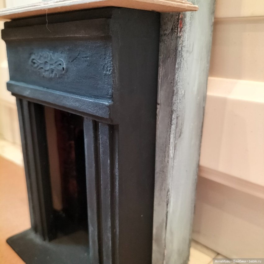 Камин в гостиной в Паучем тупике - покраска (фото 10)