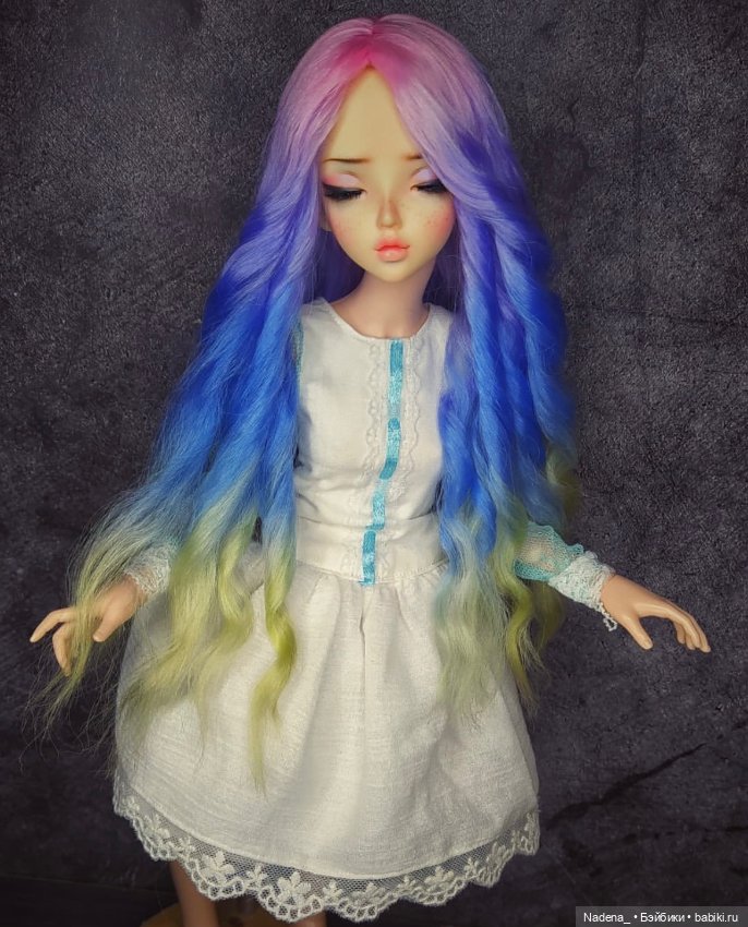 Цветные парики из козочки