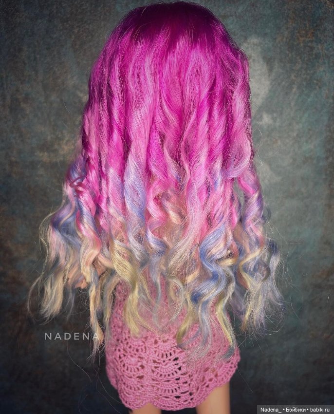 Цветные парики из козочки