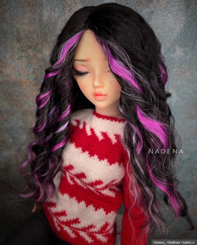 Цветные парики из козочки