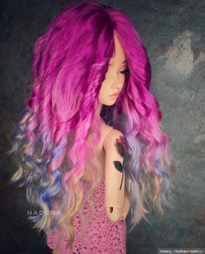 Цветные парики из козочки