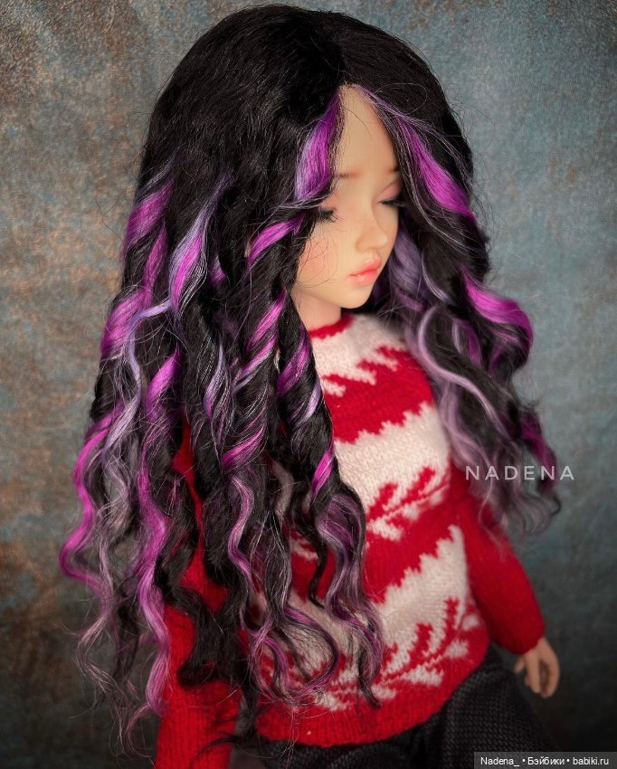 Цветные парики из козочки