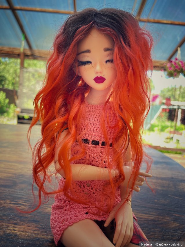 Цветные парики из козочки