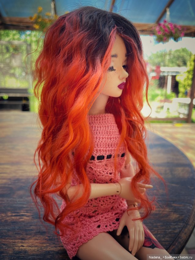 Цветные парики из козочки