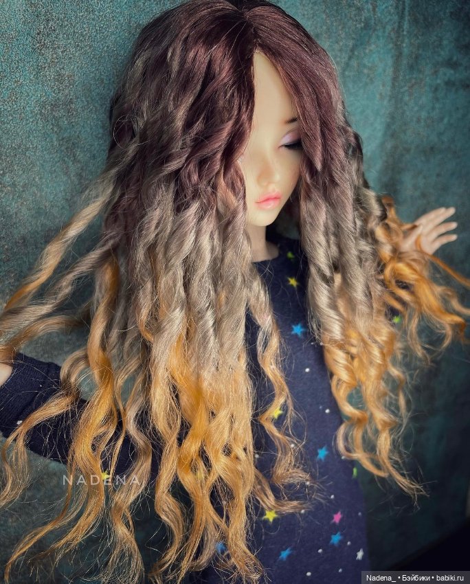 Цветные парики из козочки