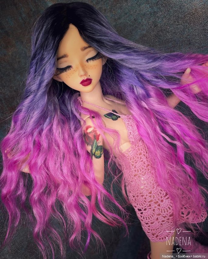 Цветные парики из козочки